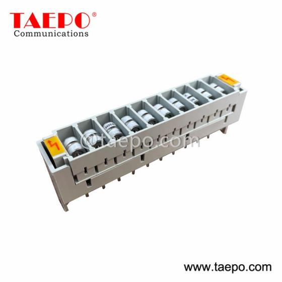 10 Pairs 3 Pole Over Voltage LSA Protection Magazine with GDT Arrester