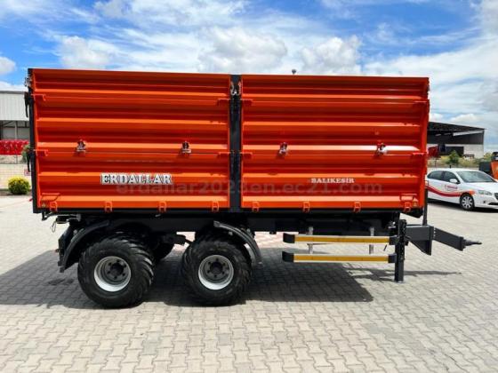 10 Tons Tandem Axle 3 Sides Tipping Trailer