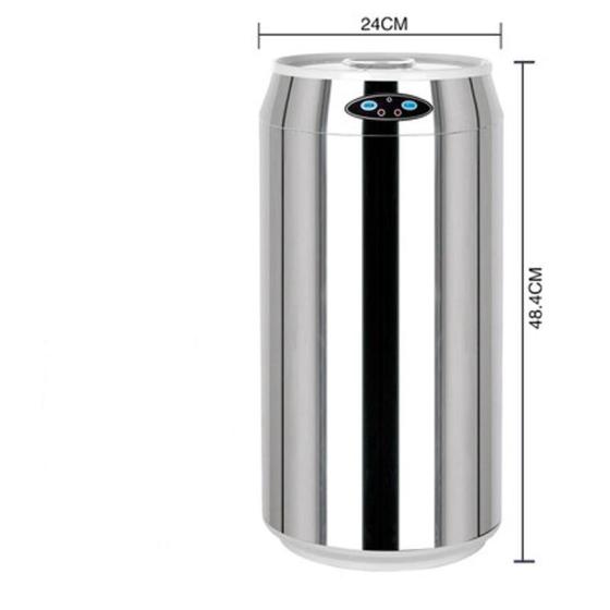 12L Coca Cola Shape Stainless Steel Sensor Trash Can Auot Open Close Battery Power