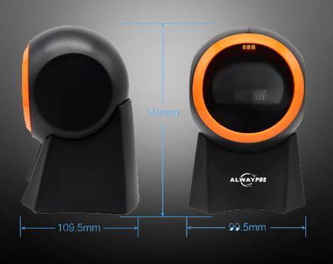 2D QR Code Handsfree Wired Omni Directional Barcode Scanner