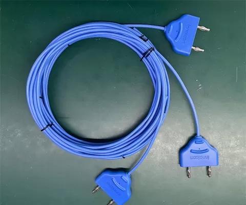 5000V 3050mm Blue Insulation, Anti-interference Bipolar Cable Assembly Wire Harness