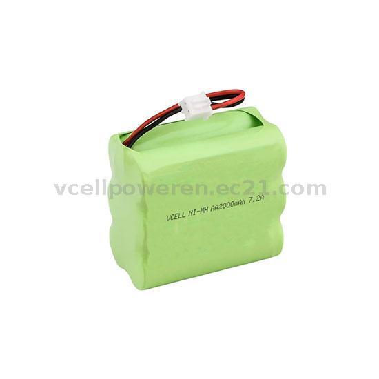 7.2V AA2000mAh NiMH Rechargeable Battery for Control Security Panel Alarm System
