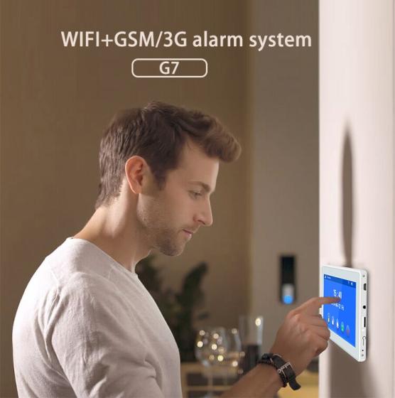 7 Inch Full Screen APP 3G WiFi Home Security Alarm System with 99 Wireless Zones Anti Burglar