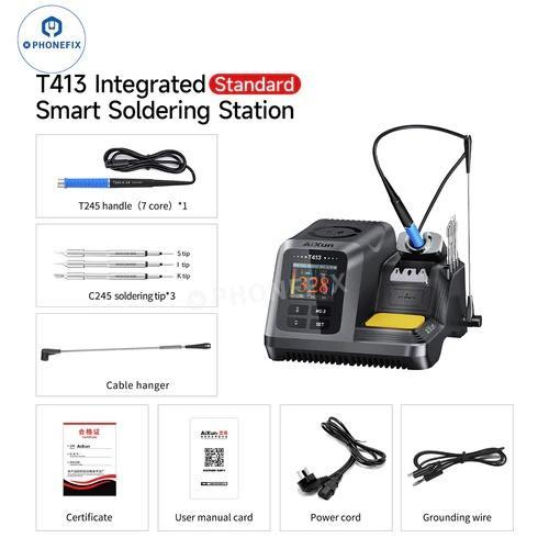 AiXun T413 200W Integrated Smart Soldering Station Compatible with T245/T225 Handle C245 Iron Tips