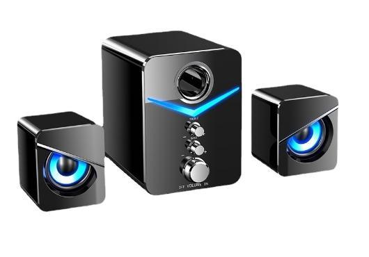 Black Three-Speaker Standard Version with Amplifier (Wired USB + 3.5mm Jack)