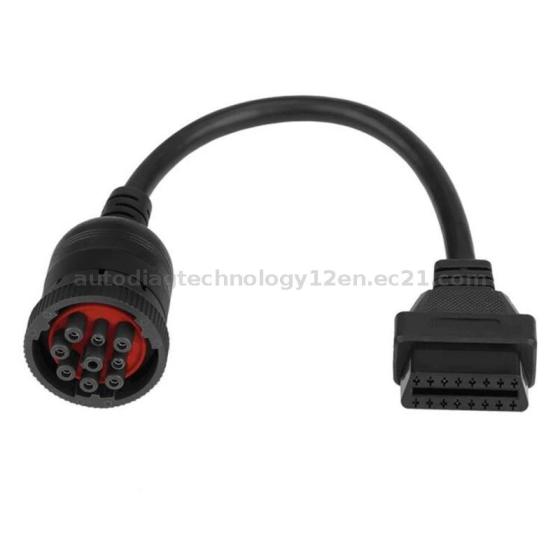 Black or Red Truck 9 To 16 PIN OBD2 OBD-II Diagnostic Adapter Cable