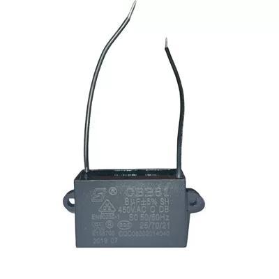 CBB61 Ceiling Fan Capacitor 450V 8.0UF with 100mm Line Length