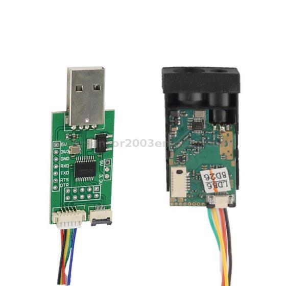 Cost-effective 40m Lidar Laser Rangefinder Measurement UART 3/8Hz Laser Distance Sensor with USB