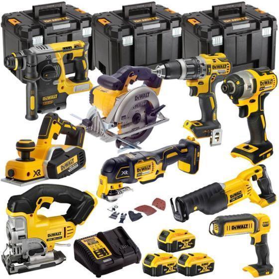 Dewalt 18V 9 Piece Power Tool Kit with 3 X 5.0Ah Batteries T4