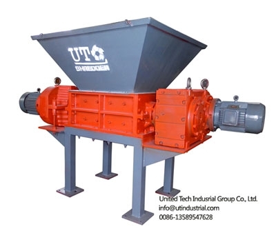 Double Shaft Shredder Plastic Tyre Metal Wood Crusher and Recycling Machines Equipments