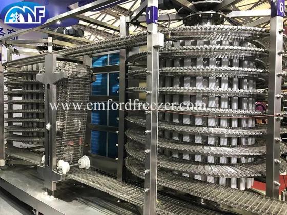 Double Spiral Freezer for Seafood, Meat, Poultry, Bread, and Prepared Food