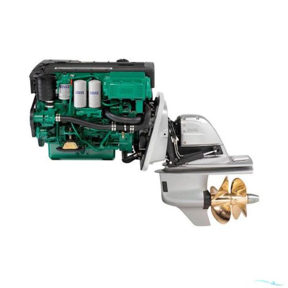 Dual Volvo Penta D4-300 Aquamatic Engine Package with Drives and Electronics