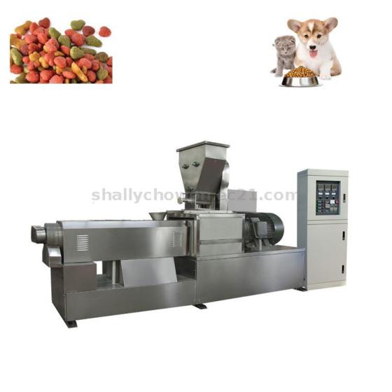 Full Automatic Twin Screw Food Extruder PET Food Machine Production Line