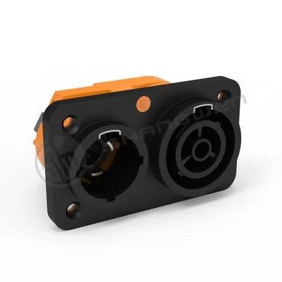 IP65 Electrical Waterproof Power Connector Female Chassis Connector