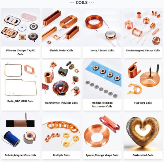 Kinds of Coils Such As Wireless Charger,Motor,Voice,Electroma