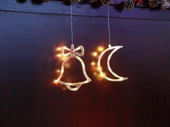 LED Curtain Lights with Bell and Moon