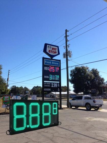 LED Gas Price Signs 7 Segment IP65 Outdoor Use Custom LED Gas