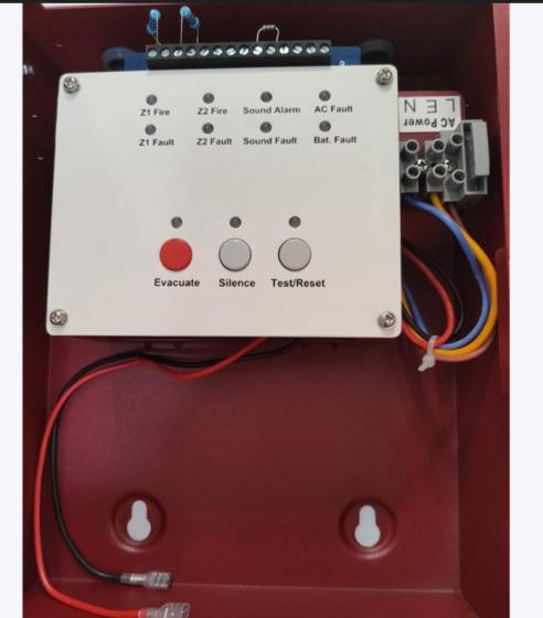 Mini Conventional Fire Alarm Control Panel 2 Zone Alarm Full Fire Supervisory and Fire Output