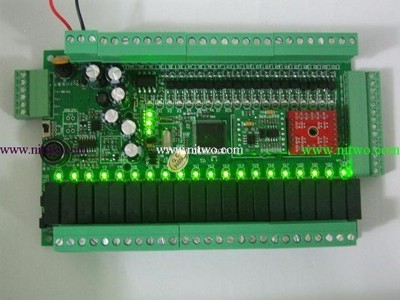 Mixed AD 0-10V or 0 20mA 40MR PLC Single Board Compatible with FX2N RS485 Modbus