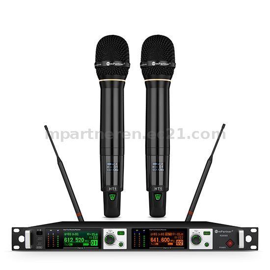 Mpartner Dual True Diversity Wireless Microphone System R2000