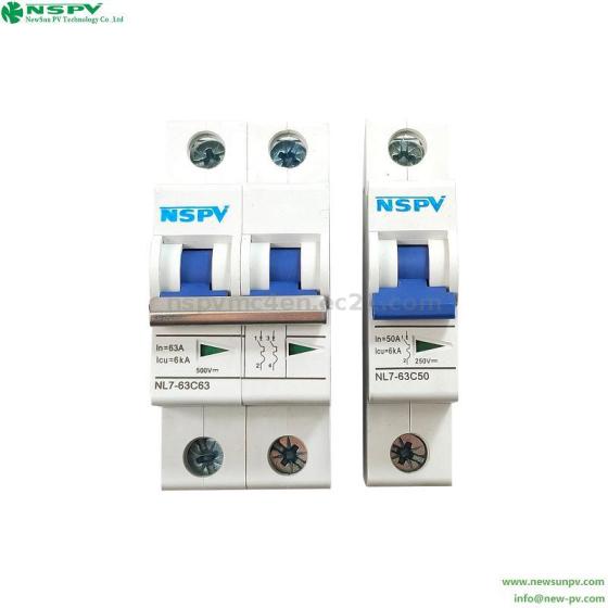 NSPV DC Mini Circuit Breaker 2P 4P MCB 63 Amp 1 Pole Price MCB Electrical Miniature Circuit Breaker–
