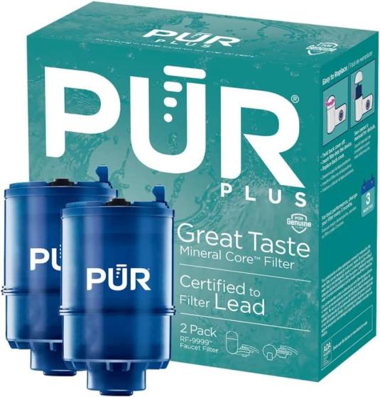 Original PUR PLUS Mineral Core Faucet Mount Water Filter Replacement (2 Pack)