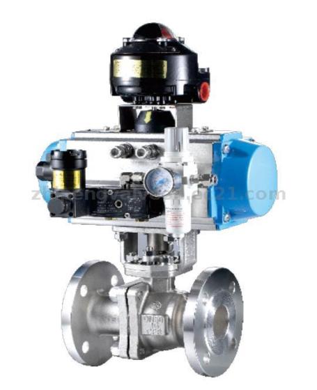 Pneumatic/Electric/Manual Controlled Metallic O/V-Shaped Cut-Off Ball Valve(ZPR700)