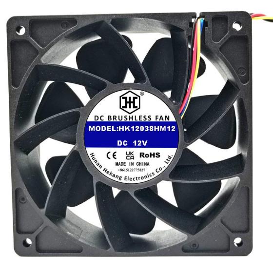 Quiet and Noise-reducing Fan 12038 12V 120mm x 120mm x 38mm Ball Bearing DC Axial Flow Cooling Fan