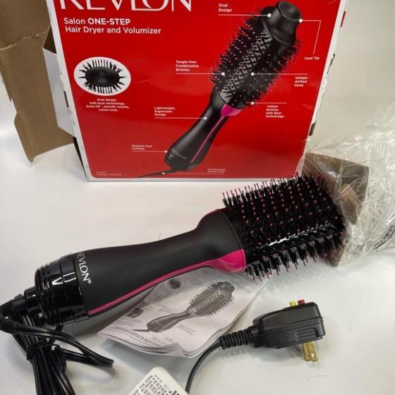 REVLON One-Step Volumizer Original 1.0 Hair Dryer and Hot Air Brush, Black–Multi-functional Hair St