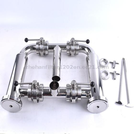Sanitary Standard Continuous Operation Dual Cartridge Basket Filter Vessel for Ice Cream