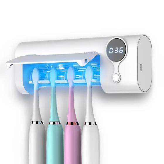 Self Adhesive Wall Mounted Disinfecting Toothbrush Rack