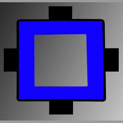 Square Shape with Middle Square Hole Blue LED Backlight – Custom LED Backlight Manufacturer