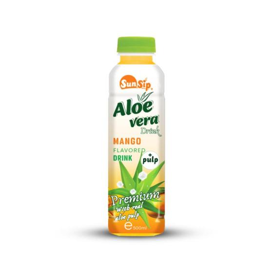 SunSip/OEM Supplier 500ml Aloe Vera Juice with Pulp Mix Mango Juice