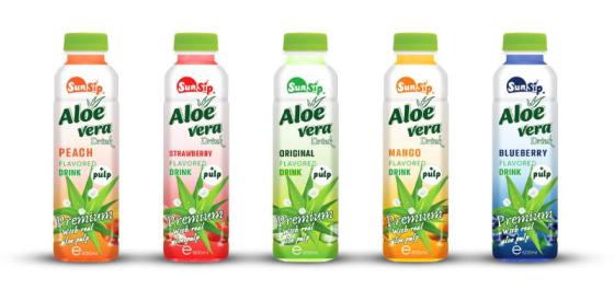 Sunsip Aloe Vera Mix Apple Flavored Drink with Pulp