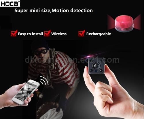 Super Mini HD WIFI Audio IR Camera with Rechargeable Battery Support 128G SD Card and Remote Control