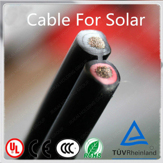TUV Thickness Twin Core Electrical Cable 6mm2 for Photovoltaic Power System