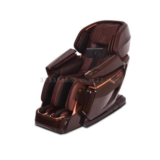 Top Kahuna Chair EM 8500 Brown Fully Assembled 4D Full Body Invigorating Shiatsu Massage Targeting