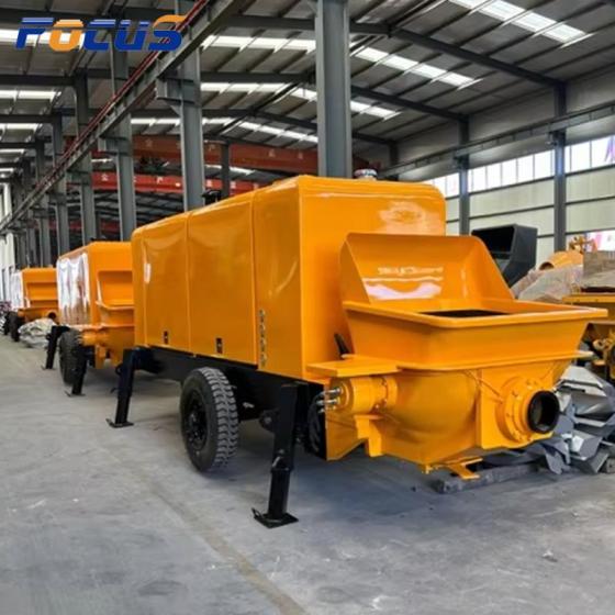 Trailer Concrete Pump with Diesel Engine,Specialized ConcretePump Machines for Construction