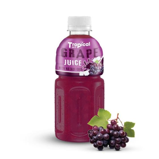 Tropical Sky/ OEM Grape Juice Mix Nata De Coco 320ml PET Bottle