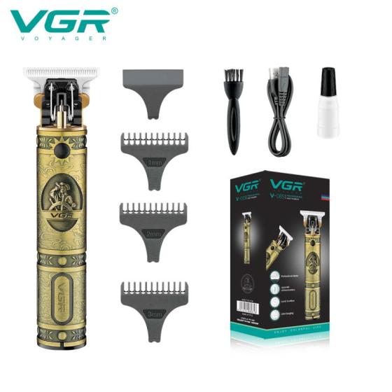 VGR Hair Clipper Professional Rechargeable Personal Care Vintage Engraving Scissors–Professional Ha
