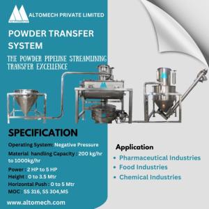Powder Transfer System | Powder Conveying System | Powder Material Handling System | Altomech Pvt
