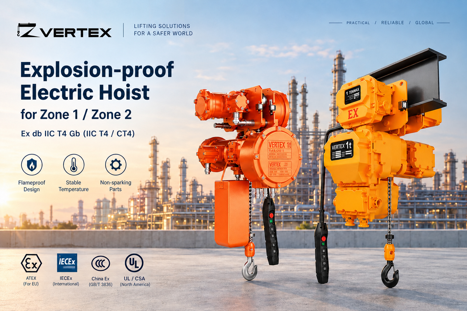 Explosion-proof Electric Hoist for Zone 1