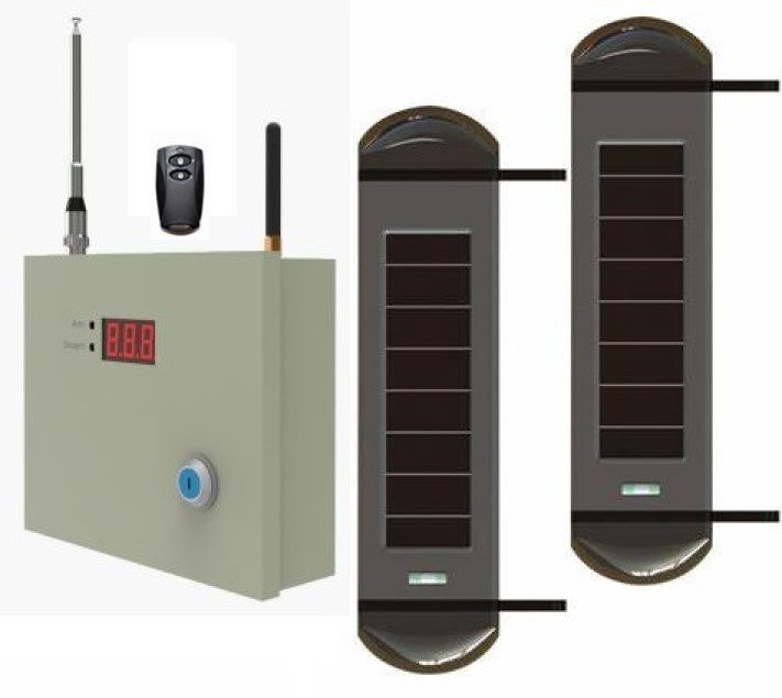 Solar Beam Outdoor Detector Wireless Perimeter Security Solution Anti-theft Burglar Alarm
